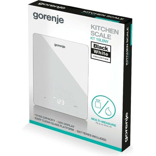 Gorenje KT10LBW – digitalna kuhinjska vaga