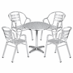 Baštenski set – 4 aluminijumske stolice + sto