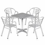 Baštenski set – 4 aluminijumske stolice + sto