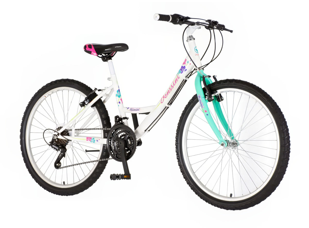 Venssini Parma 24" – Junior bicikl 18 brzina, 13", Belo/Tirkiz