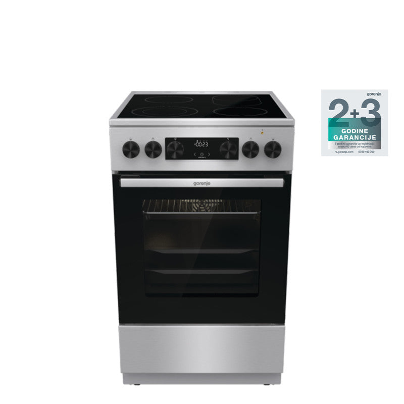 Gorenje GECS5C70XA Električni šporet sa staklokeramičkom pločom 50 cm Inox