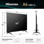 Hisense 50A6Q Smart 4K UHD LED TV 50"