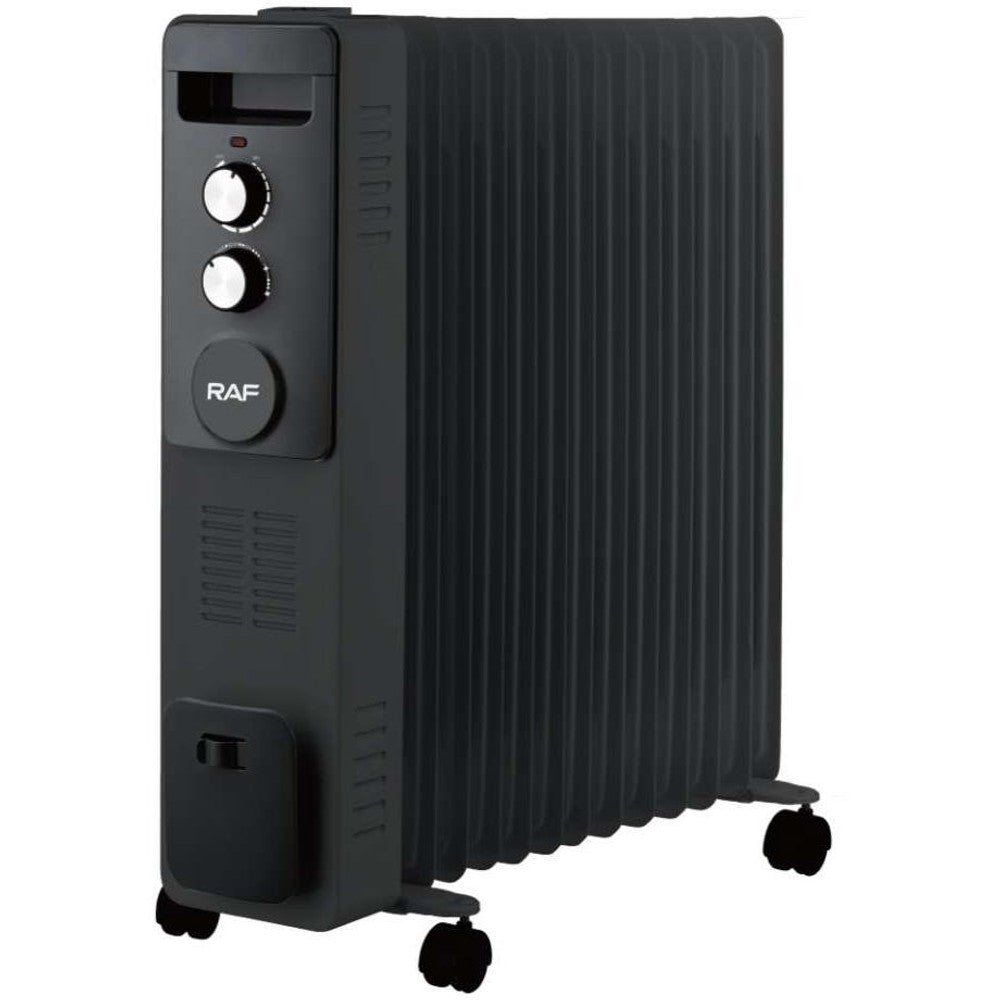 RAF R.1338B crni uljni radijator sa ventilatorom i 13 rebara