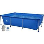 AVENLI Bazen pravougaoni sa metalnim okvirom 2.58 x 1.79 x 0.66 m